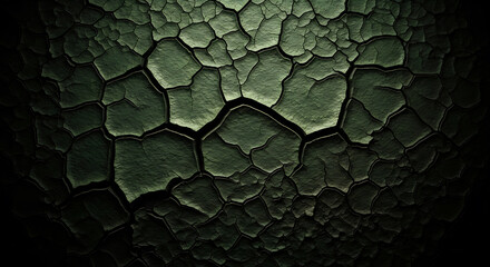 Dark cracked surface with abstract pattern