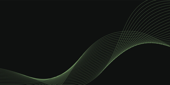 Lime Green Wavy Lines on Dark Backdrop%3A A Serene and Dynamic Abstract Art Piece Showcasing Flowing Energy and Geometric Precision for Design and Technology Projects