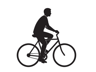 Obraz premium Cycling Silhouette Vector Cyclist, Biking Mountain, Racing, Leisure Adventure Vectors