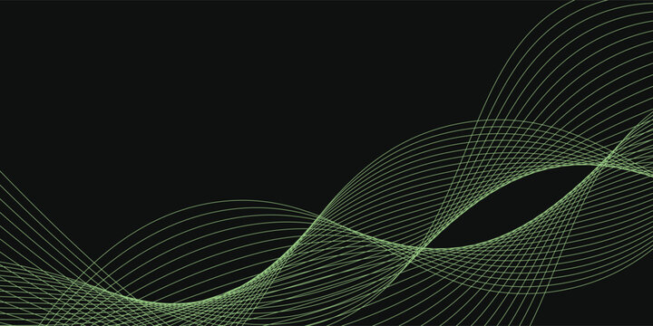 Lime Green Wavy Lines on Dark Backdrop%3A A Serene and Dynamic Abstract Art Piece Showcasing Flowing Energy and Geometric Precision for Design and Technology Projects