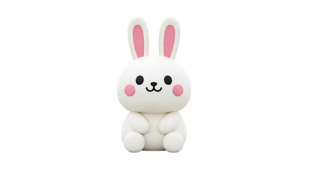 Obraz premium Cute 3D Render of a Kawaii Bunny