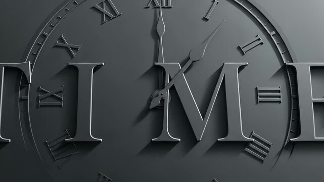 Abstract time concept illustrated with a dark clock design