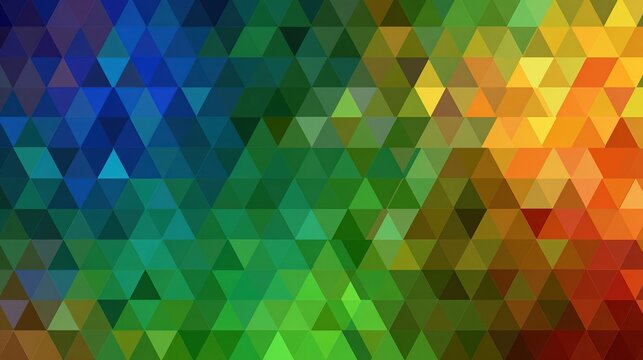 Vibrant seamless gradient triangle mosaic pattern