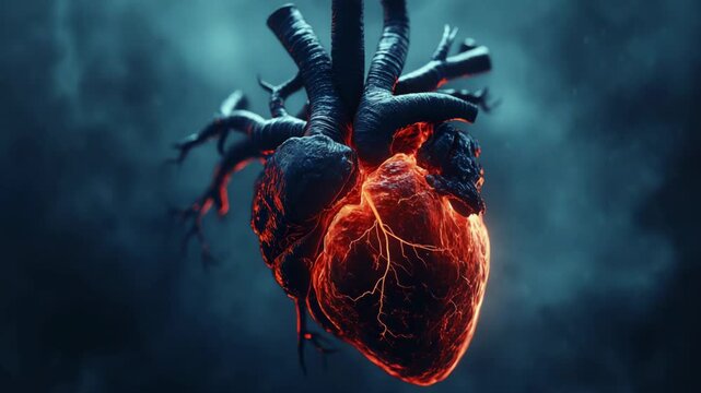 selective focus virtual human heart visualization