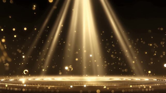 Shining light award background design creating an illuminated glow effect with sparkling particles for celebration and recognition events