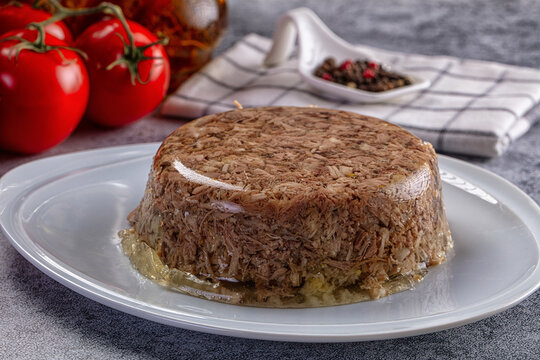 Russian traditional Holidets with chicken