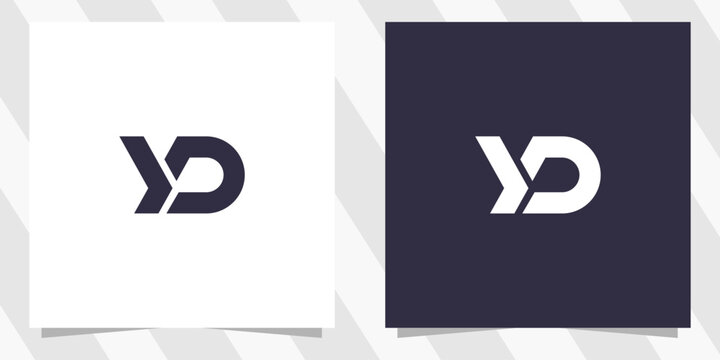letter yd dy logo design vector