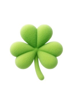 Light green four leaf clover 3D illustration isolated on a black background. Symbol of luck, fortune, and Irish tradition commonly associated with St. Patrick&rsquo;s Day celebration. Clean and minimal desi