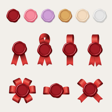 실링왁스 스탬프 입체 일러스트레이션 이미지