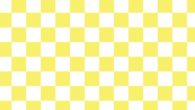Abstract checkerboard pattern of yellow and white squares, a simple and clean geometric design for backgrounds and decor