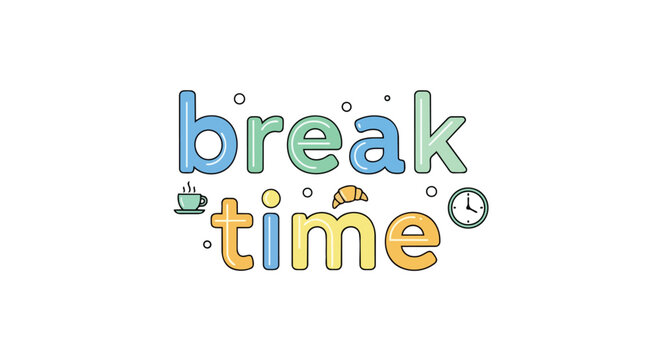 Vibrant vector illustration symbolizing a refreshing pause from daily routines, perfect for coffee breaks and moments of relaxation with delightful