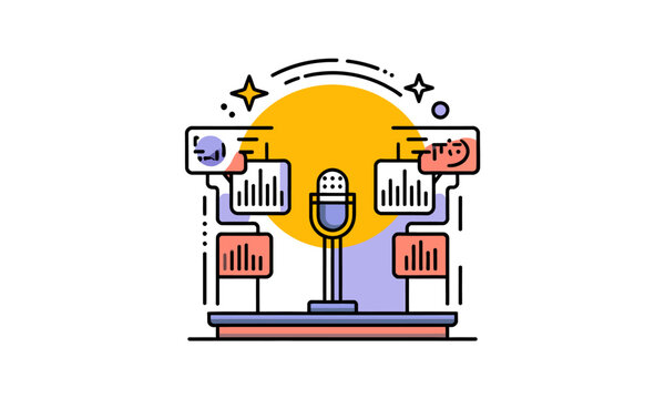 Digital Marketing and Analytics Concept Illustration