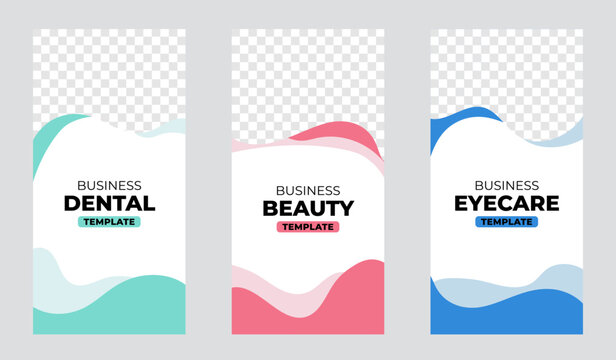 Set of Abstract Vertical Business Banner Template. Modern Design Banner, Flyer, Cover, Brochure for Professional.