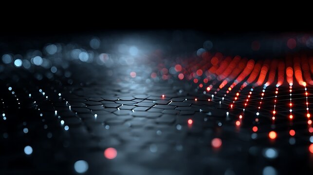 Futuristic Secure Network Monitoring Background with Subtle Scanning Light and Lower Third Digital Grid