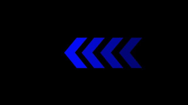 Arrow loading icon concept animation, arrows left concept, arrow looping animation.4k video