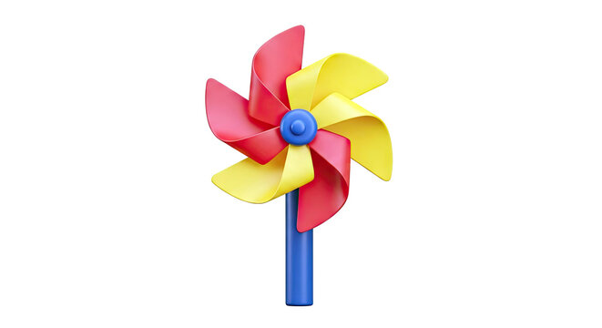 Red and Yellow Pinwheel Toy