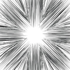 Obraz premium Radial Motion Lines Manga Style Action Explosion