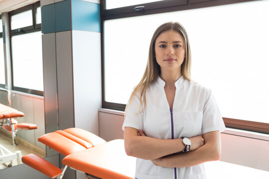 Portrait of female physiotherapist