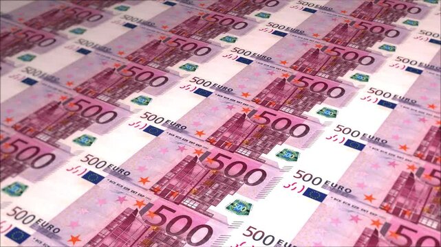 Print Sheets Of 500 Euro Bills