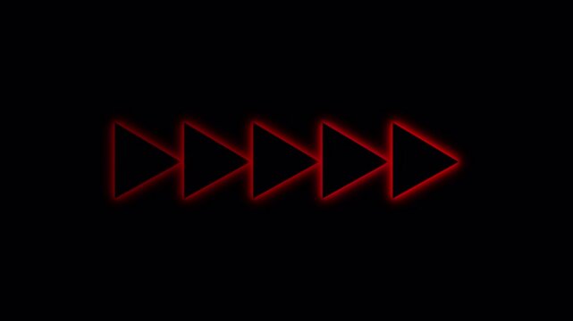 Digital rewind button animation on a dark background