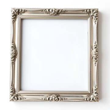 A simple yet elegant silver picture frame sits on a pure white background, perfect for displaying cherished memories