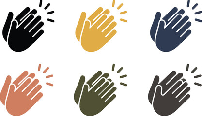 Obraz premium A colorful vector graphic illustration of multiple hands in different skin tones with motion lines