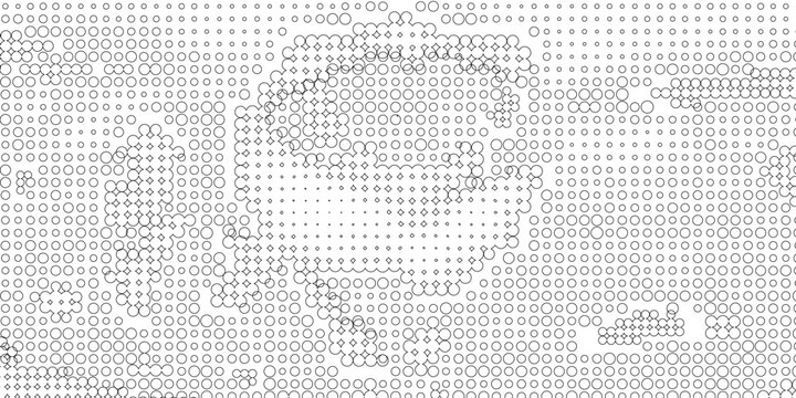Grunge halftone gradient background. Faded grit noise texture. White and black sand wallpaper. Retro pixelated backdrop. Anime or manga style comic overlay. Vector graphic design textured template