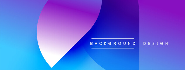 Obraz premium Abstract gradient background. Blue, purple hues blend smoothly. Modern design elements present simple text overlay.