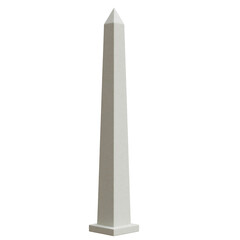 Ancient Egypt obelisk isolated on white, transparent. Monument symbol of Egyptian civilization. 3d render