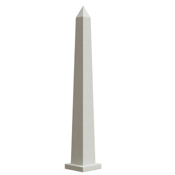 Ancient Egypt obelisk isolated on white, transparent. Monument symbol of Egyptian civilization. 3d render