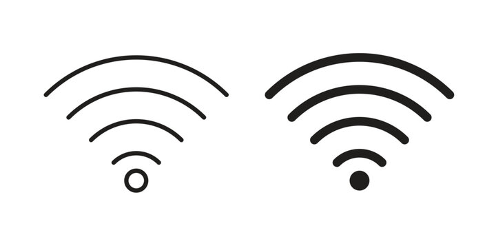 Wifi icon vector isolated on white background. Simple icon set.