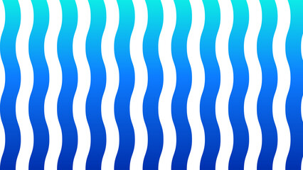 Abstract blue gradient wavy line pattern, vertical wave stripes on transparant background