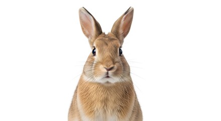 Obraz premium Closeup of a Brown Rabbit with Large Ears Looking Directly at the Camera