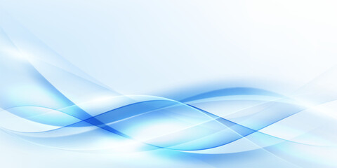 Naklejka premium Blue waves abstract background, modern design, vector illustration