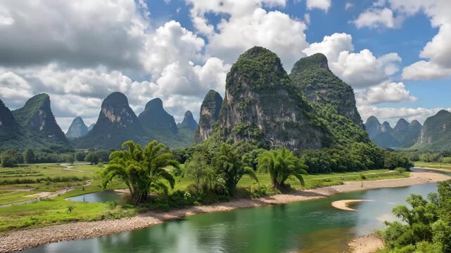 Li River Landscape Natural Scenery