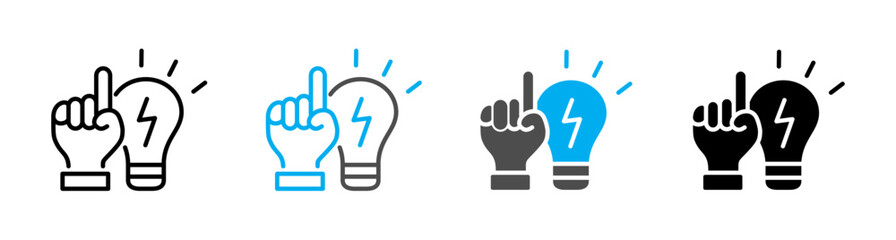 Obraz premium Creative Idea Inspiration and Innovation Icon Vector Illustration