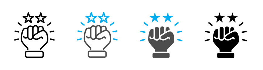 Obraz premium Powerful Motivation and Achievement Success Icon Vector Illustration