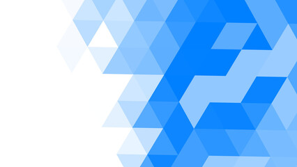 Obraz premium Abstract blue geometric mosaic background with vibrant triangular patterns