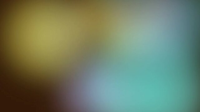 Abstract gradient blend of warm golden yellow and cool turquoise blue with soft diffusion and bokeh for ethereal backdrop backgrounds, moody atmospheric lighting.