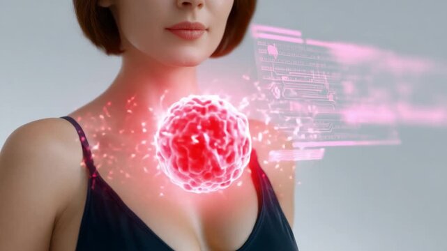 Unveiling the Sentinel: A woman with advanced technology for cancer