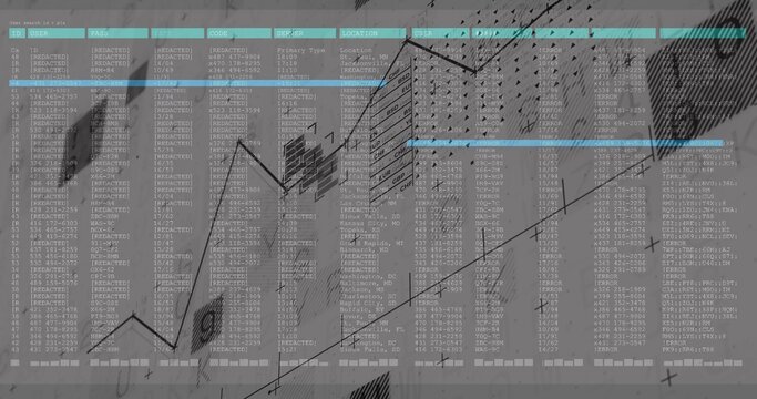 Displaying table with turquoise headers and (REDACTED) entries on worn paper, showing sketch marks