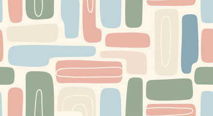 Colorful abstract shapes and lines.