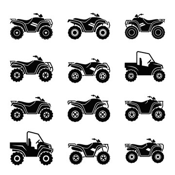 Black ATV and UTV vehicle icons.