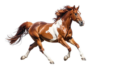 Obraz premium Beautiful black stallion vector illustration of a wild horse running and galloping isolated on a white background