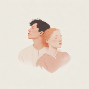 Romantic Emotional Portrait Illustration