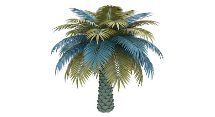 Realistic 3D Render of a Tropical Palm Tree