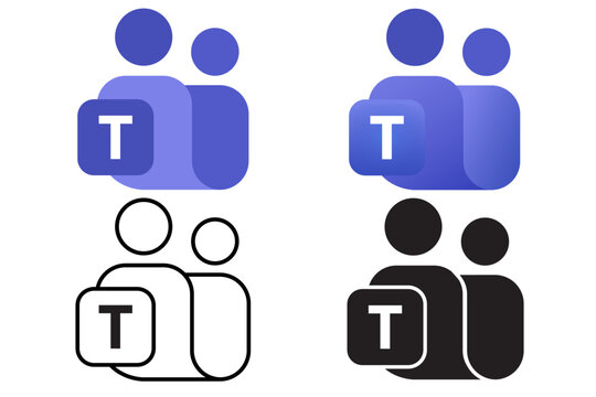 Microsoft teams logo 2026. MS team icon. Microsoft teams logotype for website, application, smartphone, social media etc.