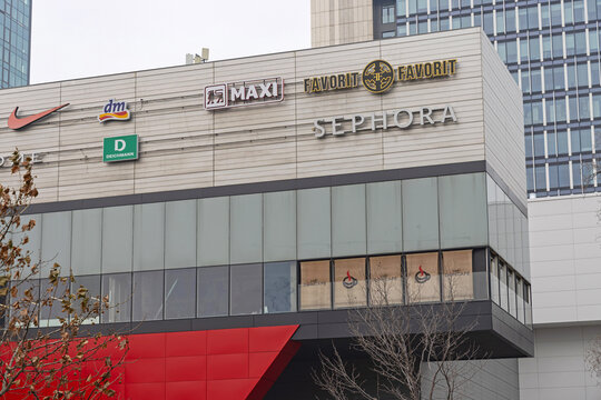 Retail Shops Nike Sephora Brands at Usce Shopping Mall in New Belgrade Serbia