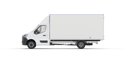 White Box Truck Mockup for Heavy Cargo Delivery and Logistics
