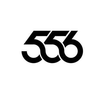 Modern Geometric Number 555 Logo Design